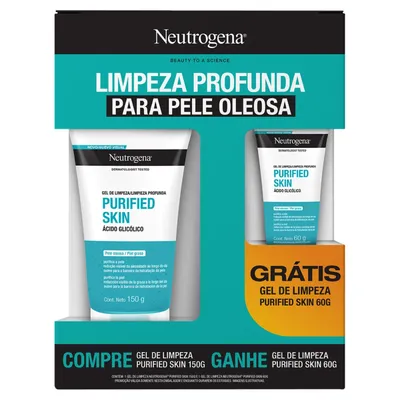 Kit Gel De Limpeza Neutrogena Purified Skin 150g + Gel Limpeza Neutrogena Purified Skin 60g
